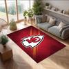Kansas City Chiefs Crystal Velvet Carpet Soft Anti?Slip Floor Mat Comfortable Home Living Room Bedroom Decor Rug