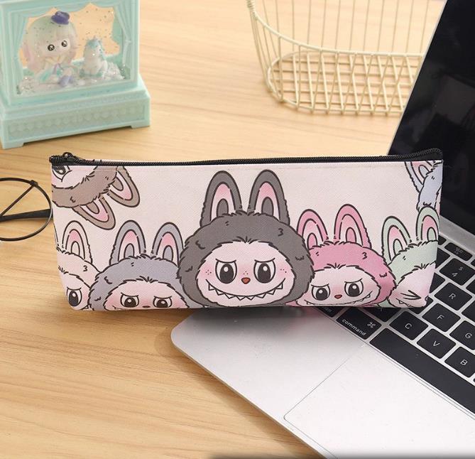 Пеналы Labubu, пенал для карандашей Abubu, держатель, коробка для девочек, офисных студентов, органайзер для школьных канцелярских принадлежностей