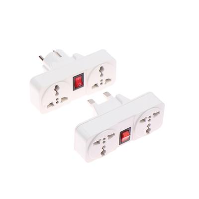Универсальная розетка-удлинитель 10A 250V для Великобритании и ЕС, портативная настенная розетка, адаптер-переходник с европейской и британской вилкой, с выключателем