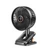 Настольный прикрепляемый вентилятор с цифровым дисплеем, сильный ветер, низкий уровень шума, работающий от батареи, вращающийся перезаряжаемый персональный мини-настольный вентилятор