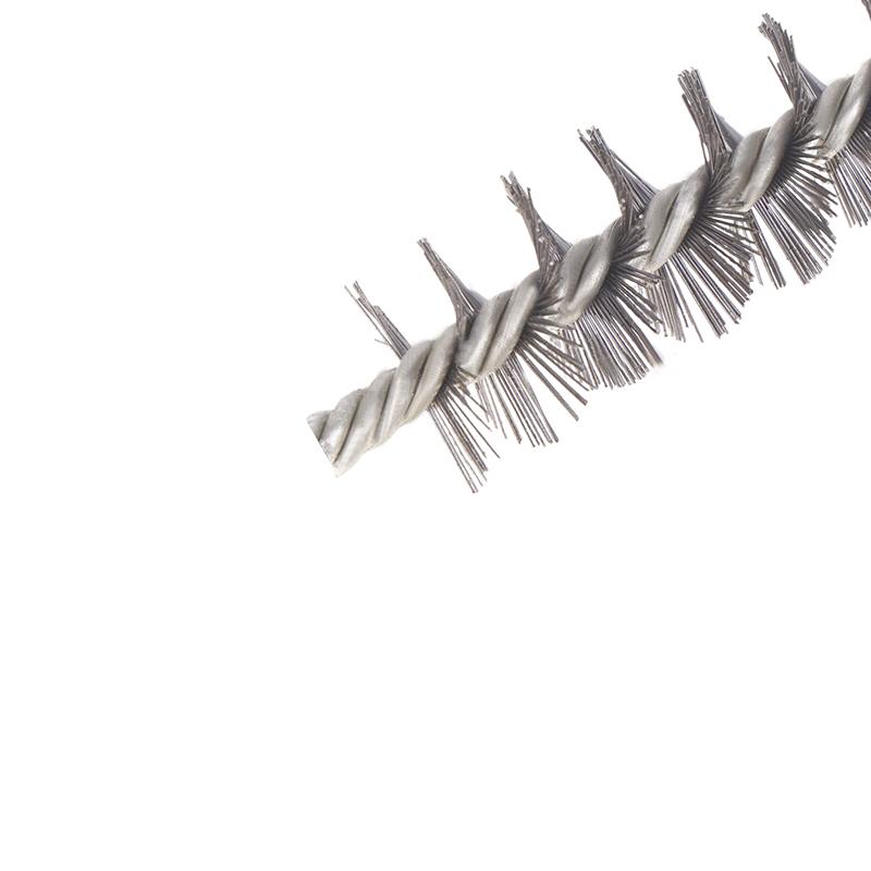 1 шт. Щетка для чистки дымохода, полировка труб, 10-50 мм, резьбовая проволочная щетка, металлическая ручка, щетка из нержавеющей стали