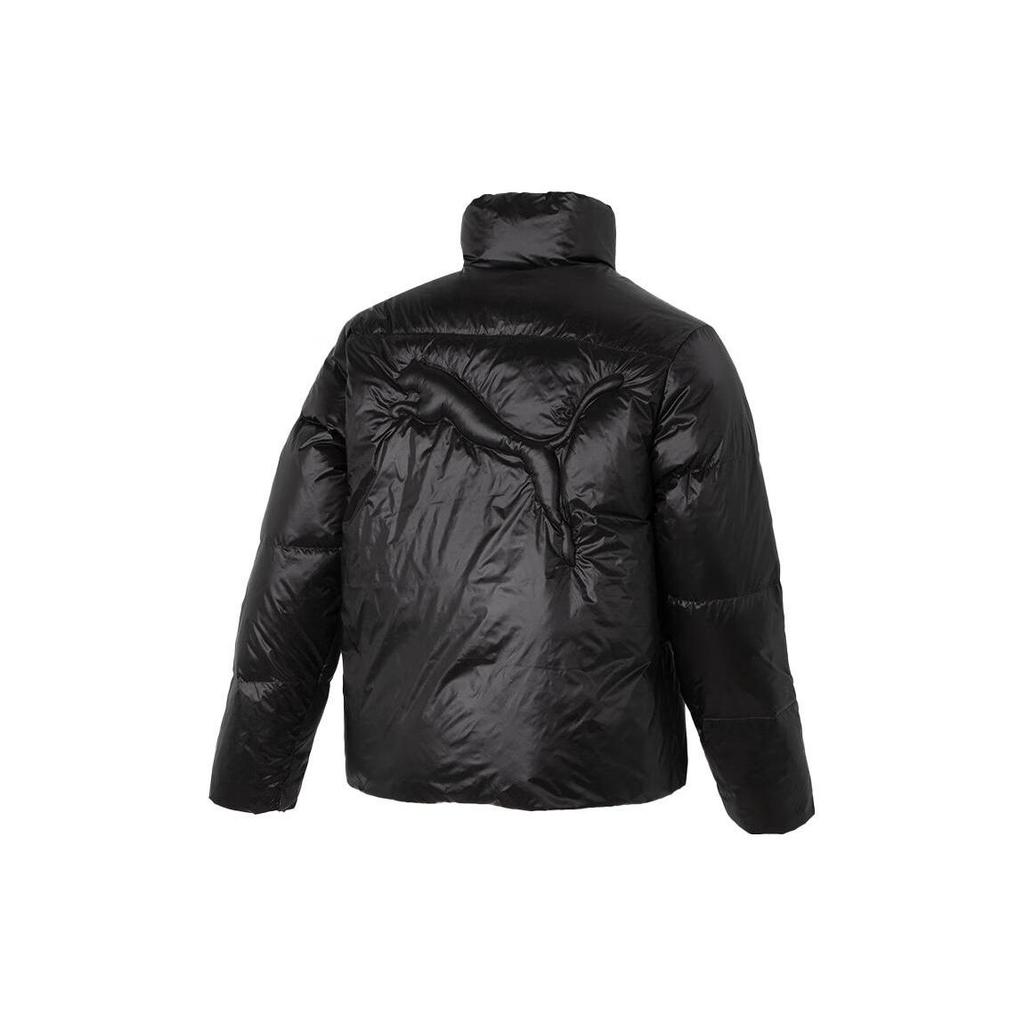 Puma Solid Color Casual Letter Logo Print Stand Collar Long Sleeve Jacket Men Jacket Black 625611-01