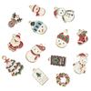 10pcs/lot Alloy Drip Oil Pendant Santa Claus Snowman Christmas Tree Charm Pendant For DIY Men Women Earrings Necklace Party Gift