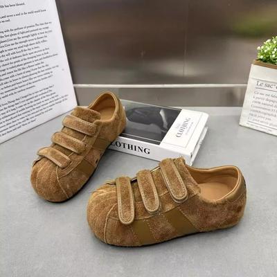 Туфли женские 2025 новая осень платформа ракушка голова туфли женские тупые большая голова хлебные туфли универсальные плоская подошва повседневные женские туфли