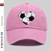 pc Vibrant and Beautiful HeartShaped Soccer Print Baseball Cap Printed Design Casual Hat for Sports Enthusiasts Comfortable