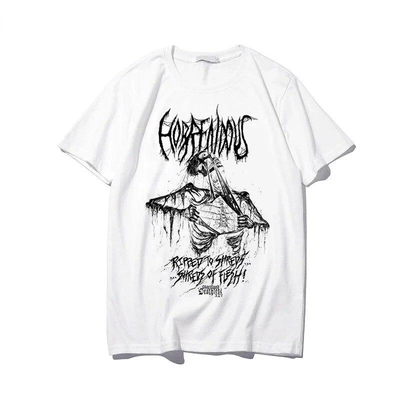 Summer Women T-shirts Goth Short Sleeve T Shirt FeUnisex Aesthetic Loose Punk Grunge Streetwear Gothic Harajuku Y2k Clothes Tops Unisex