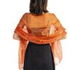 Sunscreen Wedding Bridal Shawl Transparent Organza Long Shiny Cloak Scarves