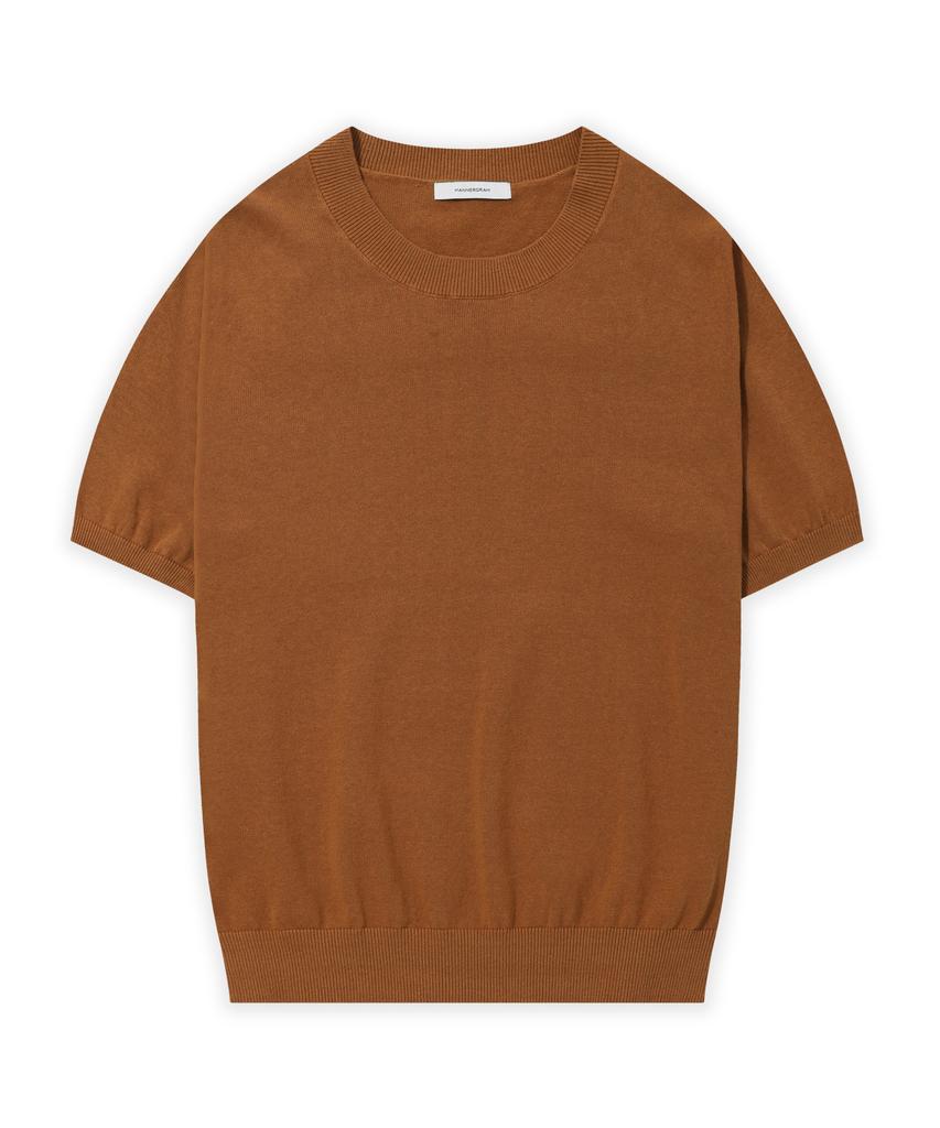 MANNERGRAM Nature Cotton 100% Round Short Sleeve Knit - 4 Colors
