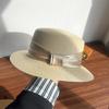 [Hot-selling in the store] French flat-top sunscreen hat for women's summer seaside vacation sun hat Internet celebrity weaving width