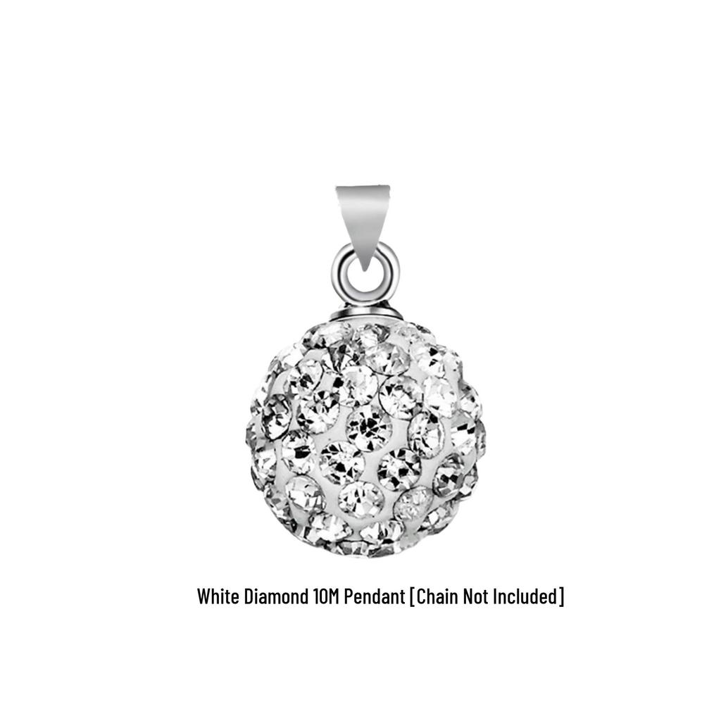 Ожерелье в корейском стиле, ретро, посеребренное, с кристаллами шамбала и цветным бриллиантовым шаром