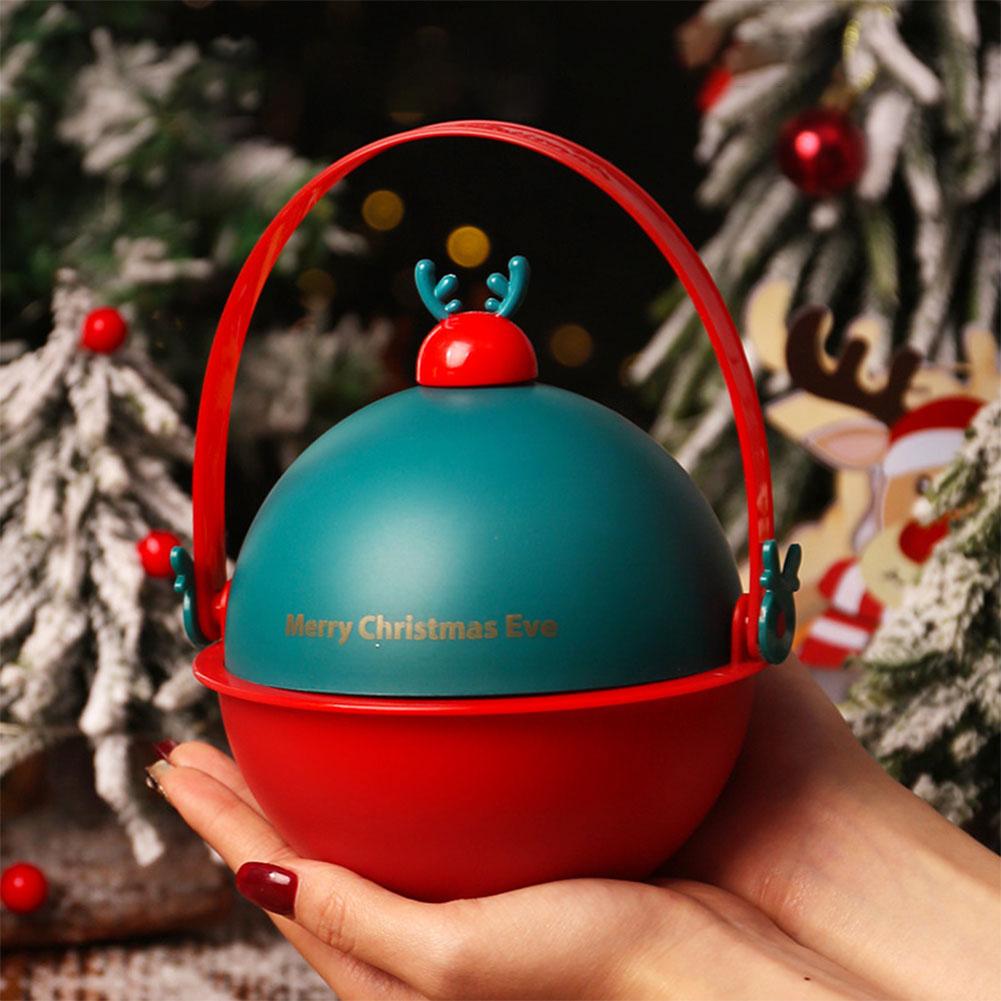 Рождественский контейнер для конфет с ручкой, многоцелевые подарочные коробки для подарков на праздники, рождественские и зимние товары для вечеринок
