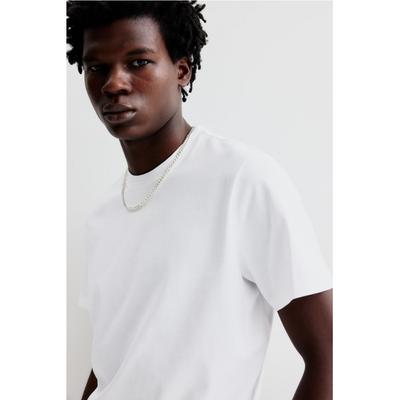 Футболка HM slim fit из хлопка пима белого цвета