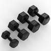 Hex Dumbbells & Kettlebells: Men's & Women's Rubber Coated Home Fitness Equipment