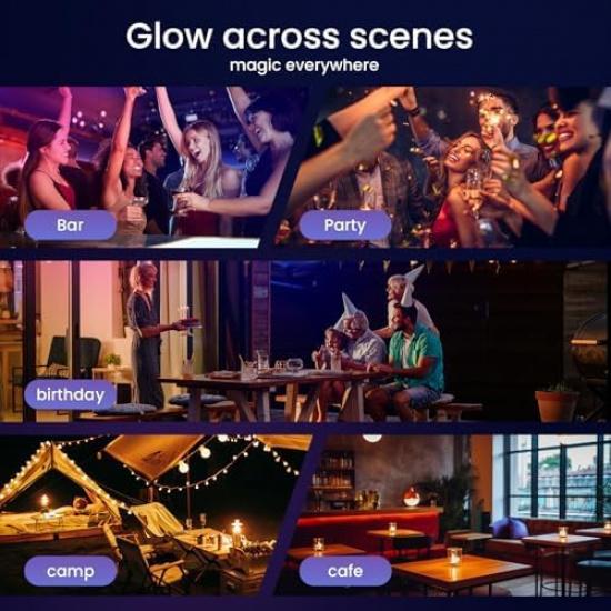 2PCS LED Car Cup Holder Lights – 7-Color Changing, Rechargeable Car Cup Holder Coaster Lights With Vibration Sensor – Cool Car Accessories For