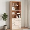 VidaXL Bookcase with Drawers ALTA 77x35x186.5cm Solid Pine Wood 353953