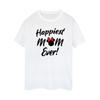 Disney Womens/Ladies Minnie Mouse Happiest Mom Ever Cotton Boyfriend T-Shirt