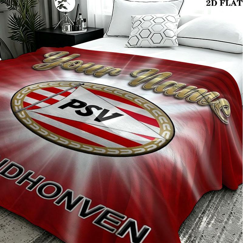 1PC Philips Sport Vereniging Custom Name Patterned Flannel Blanket Suitable For All Seasons for Home Decor Warmth and Comfort Gifts Holiday Present