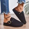 Women Closed Toe Flat Slippers Summer New Cork Platform Shoes for Women Casual Clogs Slippers Outdoor Flat Sandals Slides Women