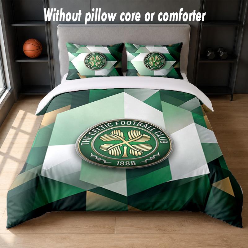 Дизайн Celtic FC Комплект постельного белья 1 пододеяльник + 2 наволочки Мягкое дышащее домашнее постельное белье