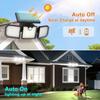 Aolyty Solar Motion Sensor Lights - IP65 Waterproof Solar Strobe Wall Lights - Bright White/Red & Blue Flashing for Garden, Patio, Yard & Front Door