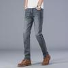 Мужские узкие прямые эластичные деловые повседневные легкие джинсы