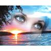 Full 5D DIY Diamond Painting Eye Sunset Landscape Diamond Embroidery Cross Stitch Crafts Home Decor