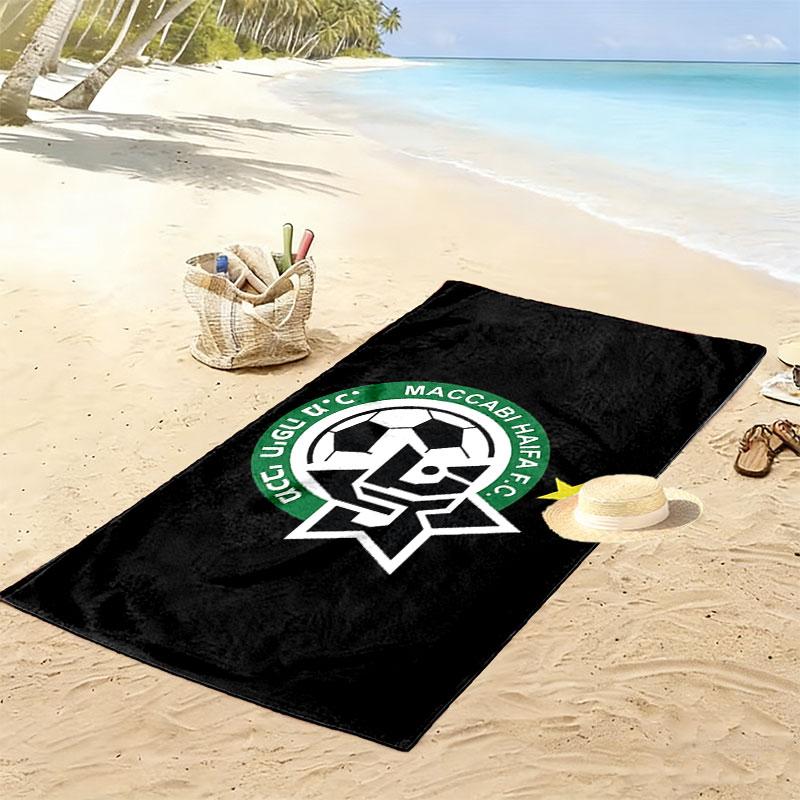 Maccabi Haifa Art Print Beach Towel, Large Soft Quick Dry Towel for Beach Camping Swimming