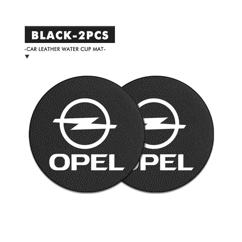 2pcs Suede Car Coaster Water Cup Drink Holder Mat Anti-Slip Pad For Opel Corsa Mokka Astra Cascada Adam Insignia Meriva Vectra