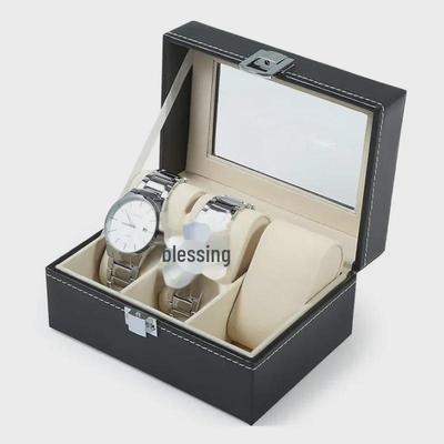 Элегантный футляр для хранения из искусственной кожи с тремя дисплеями для часов