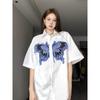 Three Dimensional Butterfly Half Sleeved Shirt Women Korean Style Simple Fashionable Clothing Summer Loose Ladies Top
