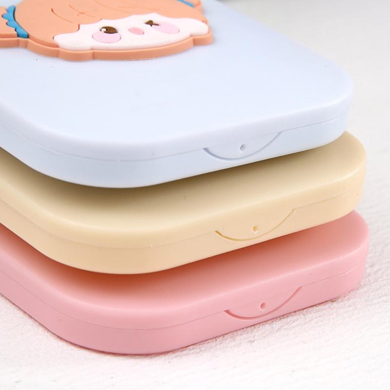 Портативная мультяшная карманная дорожная маленькая массажная щетка для волос мини-карманное зеркало складная расческа для женщин и девочек милые инструменты для укладки