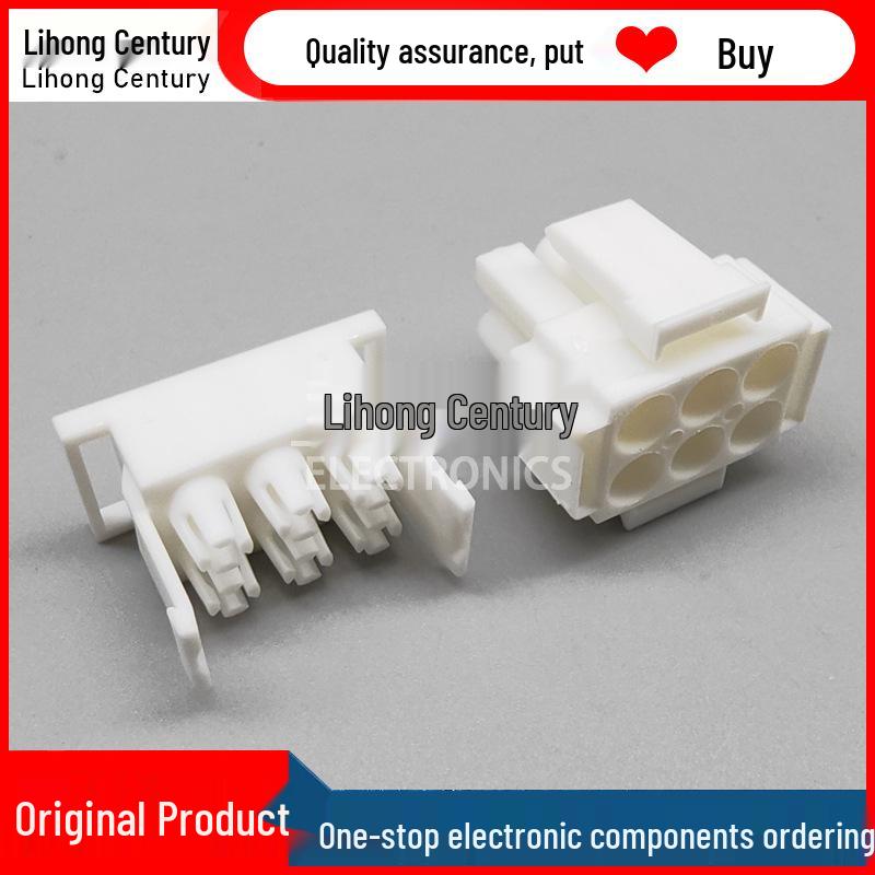 Original TE Tyco 6-Pin Connector with 6.35mm Pitch Plastic Housing