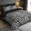 Black Leopard Print Theme Design Bedding Set, With A Using A 3D Three-Dimensional Ultra-Soft Brushed Digital Printing Set