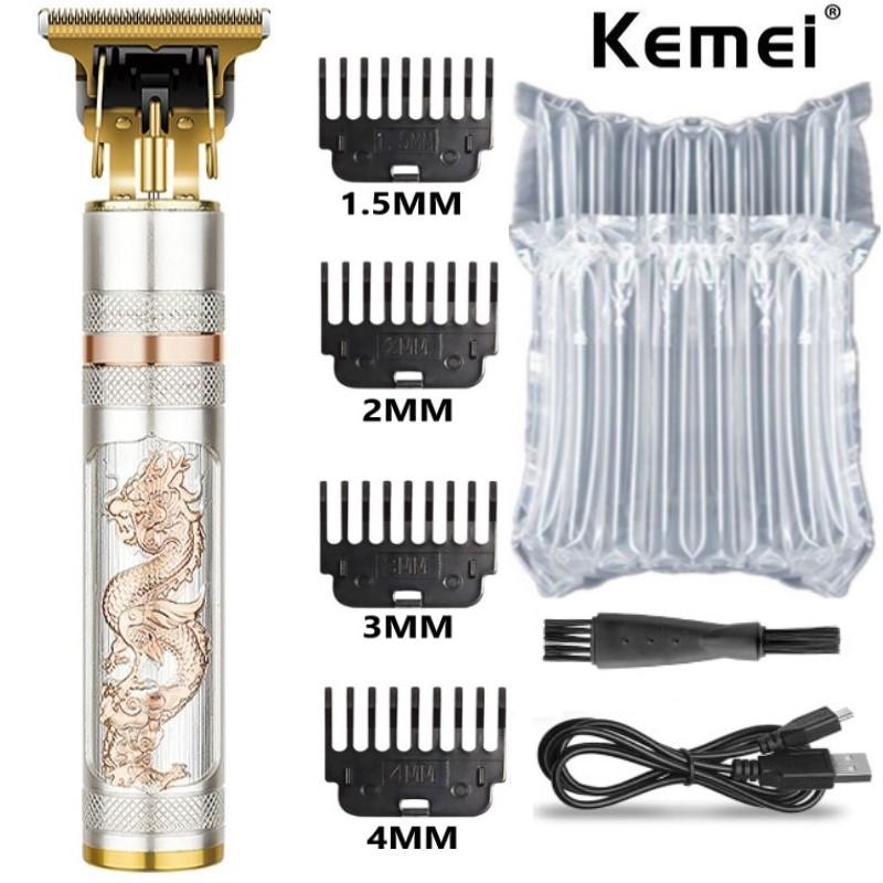 Kemei 762 металлический триммер для стрижки волос для мужчин профессиональная машинка для стрижки бороды и волос электрическая машинка для стрижки волос перезаряжаемая