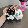 Squeaky Cute Black White Cat Plush Doll Small Pendant Cartoon Doll Toy Pendant Bag Ornament Children'S Gift