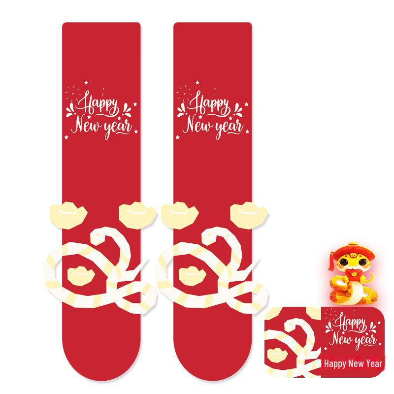 Носки с драконом 2025 года: Мужские красные высокие кроссовки из плотного хлопка, антибактериальные, впитывающие пот, не образующие катышков, на осень/зиму