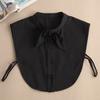 New Women White Lace Fake Collar Vintage Shirt Detachable Collar Front Tie Men Lapel Blouse Top Sweater Cotton False Collars
