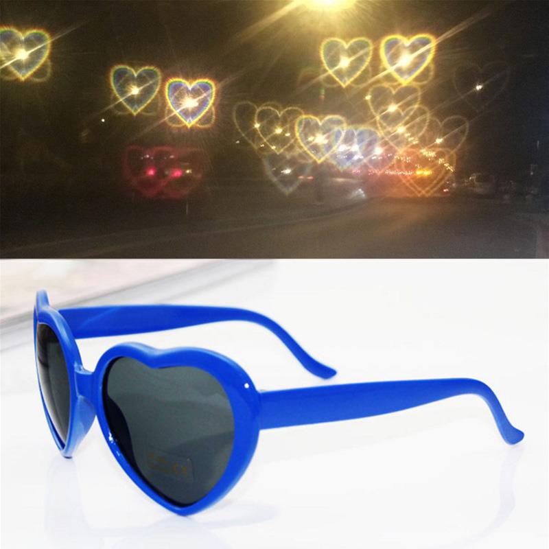 8 Colors Heart Shape Light Effects Glasses Love Heart Sunglasses for Women Girls Kids Party Night Club Sunglasses Valentine Lover Gifts