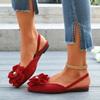 2025 Summer Closed Toe Women's Sandals Fashion Floral New Daily Light Comfortable Plus Size Best Seller Flat Sandals Zapatos