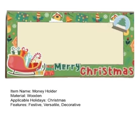 Рождественский держатель денег, деревянный держатель денег, кошелек-конверт, украшение на рождественскую елку