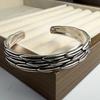 Xiaomi 100% Solid 925 Sterling Silver Metal Bracelet for Women Vintage Handmade Simple Retro Feather Wide Bracelet Birthday Gift Party