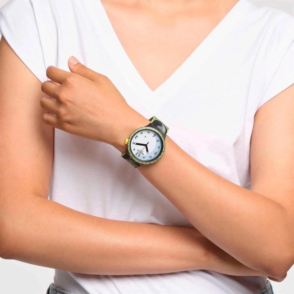 Зеленые часы Swatch CELL X SWATCH BIG BOLD SB01Z401