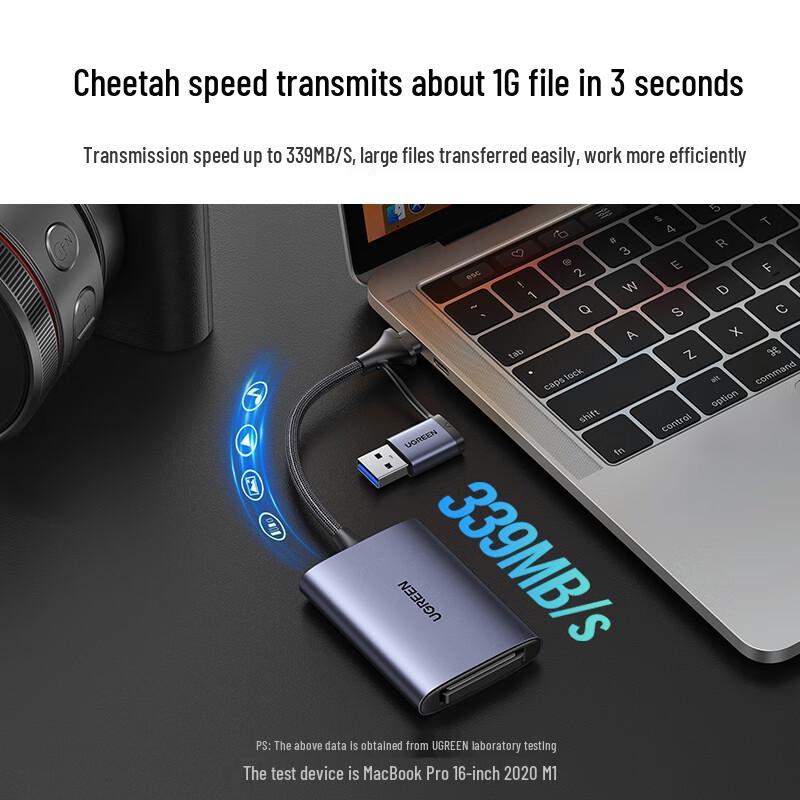 Ugreen USB-C и USB 3.0 кард-ридер для карт XQD