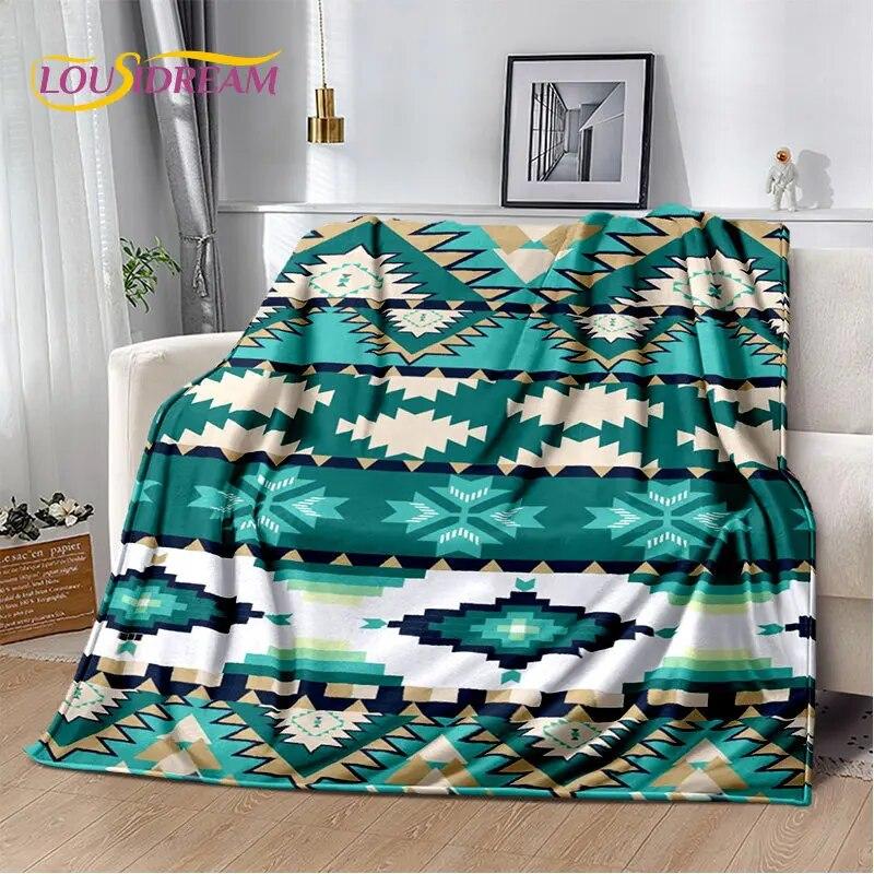 Nordic Bohemia Persia Series Soft Plush Blanket,Flannel Blanket Throw Blanket for Living Room Bedroom Bed Sofa Picnic Leisure