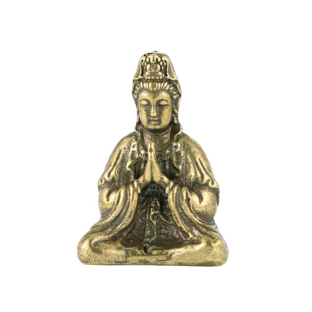 Статуэтка Орнамент Твердой Меди Миниатюрные Статуэтки Ручной Работы Ремесло Гостиная Офис Домашний Декор Аксессуар Статуя Будды Подвеска