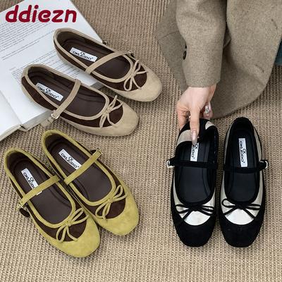 Мода Мода Смешанные Цвета Женские Туфли Мэри Джейн Пряжка Женская Обувь На Плоской Подошве с Круглым Носком для Дам