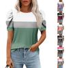 Женские повседневные топы с коротким рукавом и круглым вырезом с принтом, туники, рубашки, летняя одежда