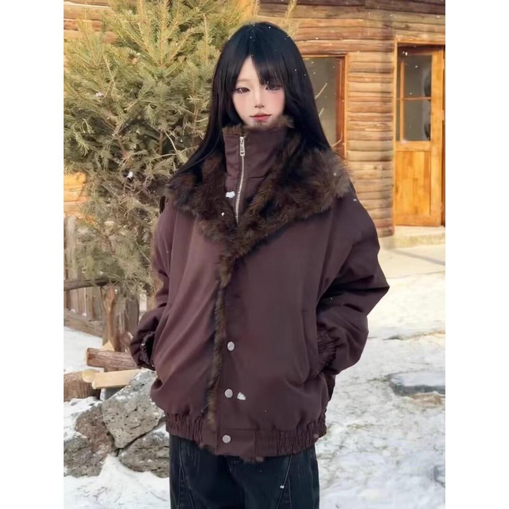 Fake Two-Piece Sweater-Neck Cotton-Padded Jacket For Men, Thickened And Warm, Loose And Versatile Cotton-Padded Jacket For Men