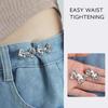 Bowknot Waist Buckle Detachable Pant Clips Jeans Button Snaps Adjustable No Sewing Waistband Tightener Clothing Accessories