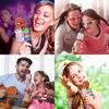 Amazmic Karaoke Microphone for Adults, Wireless Bluetooth Microphone for Singing Portable Karaoke Machine  with LED Lights